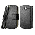 IMAK Slim leather Cases Luxury Holster Covers for Huawei C8550 - White