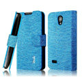 IMAK Slim leather Cases Luxury Holster Covers for Huawei C8825D U8825D G330D G330C - Blue