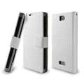IMAK Slim leather Cases Luxury Holster Covers for OPPO X905 Find 3 - White