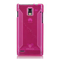 Nillkin Super Matte Rainbow Cases Skin Covers for Huawei U9200 Ascend P1 - Pink