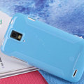 Nillkin Super Matte Rainbow Cases Skin Covers for Huawei U9500 Ascend D1 - Blue