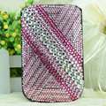 Luxury Bling Holster Covers diamond Crystal Leather Cases for iPhone 5 - Pink