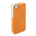 ROCK Eternal Series Flip leather Cases Holster Covers for iPhone 5 - Orange