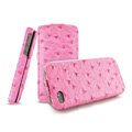 IMAK The Count leather Cases Luxury Holster Covers for iPhone 4G\4S - Rose