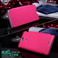 Nillkin leather Cases Holster Covers for Sony Ericsson LT29i Xperia Hayabusa Xperia GX/TX - Rose