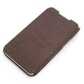 ROCK Side Flip leather Cases Holster Skin for Lenovo S880 - Coffee