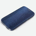 ROCK Side Flip leather Cases Holster Skin for Samsung N7100 GALAXY Note2 - Deep Blue