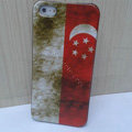 Retro Singapore flag Hard Back Cases Covers Skin for iPhone 5