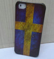 Retro Sweden flag Hard Back Cases Covers Skin for iPhone 5