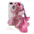 S-warovski Bling crystal Cases Pony Horse Luxury diamond covers for iPhone 5 - Pink