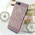 Zebra diamond Crystal Cases Bling Hard Covers for iPhone 5 - Pink