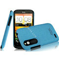 IMAK Cowboy Shell Quicksand Hard Cases Covers for HTC T328W Desire V - Blue