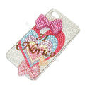 Bling S-warovski crystal cases Bowknot diamond covers for iPhone 5 - Rose
