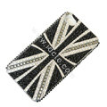 Bling S-warovski crystal cases Britain flag diamond covers for iPhone 5 - Black