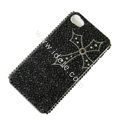 Bling S-warovski crystal cases Cross diamond covers for iPhone 5 - Black