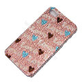 Bling S-warovski crystal cases Love diamond covers for iPhone 5 - Pink