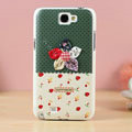 Color flower Hard Cases Covers Skin for Samsung N7100 GALAXY Note2 - Green