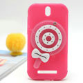Cute Lollipop Silicone Cases Covers Skin for HTC T528t One ST - Rose