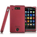 IMAK Armor Knight Full Cover Matte Color Shell Hard Cases for Motorola WX435 Triumph - Red