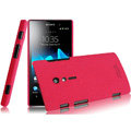 IMAK Cowboy Shell Quicksand Hard Cases Covers for Sony Ericsson LT28i Xperia ion - Rose