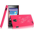 IMAK Gold and Silver Series Ultrathin Matte Color Covers Hard Cases for Huawei Ascend P1 XL U9200E - Rose