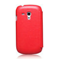 Nillkin leather Cases Holster Covers for Samsung I8190 GALAXY SIII Mini - Red