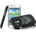 IMAK Ultrathin Tiger Color Covers Hard Cases for Samsung I8190 GALAXY SIII Mini - Black