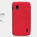 Nillkin leather Cases Holster Covers Skin for LG E960 Nexus 4 - Red