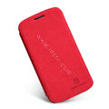 Nillkin leather Cases Holster Covers Skin for Samsung I9260 GALAXY Premier - Red