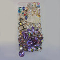 Bling S-warovski crystal cases Ballet girl diamond cover for iPhone 5 - Purple