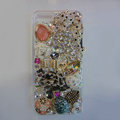 Bling S-warovski crystal cases Ballet girl diamond cover for iPhone 5 - White