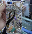 Bling S-warovski crystal cases Bowknot diamond covers for iPhone 5 - White