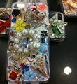 Bling S-warovski crystal cases Butterfly diamond cover for iPhone 5 - White