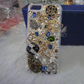 Bling S-warovski crystal cases Eiffel Tower diamond covers for iPhone 5 - White