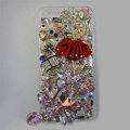 Bling S-warovski crystal cases Red Ballet girl diamond cover for iPhone 5 - Pink