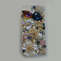 Bling S-warovski crystal cases Spider diamond cover skin for iPhone 5 - White