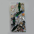 S-warovski crystal cases Bling Panda diamond cover skin for iPhone 5 - Green