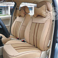 VV Stripe cotton Custom Auto Car Seat Cover Set - Beige Brown
