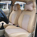 VV Stripe cotton Custom Auto Car Seat Cover Set - Beige Gray