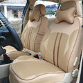 VV Stripe mesh Custom Auto Car Seat Cover Set - Beige Yellow