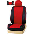 VV grid cloth Stripe Custom Auto Car Seat Cover Set - Red Black