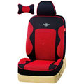 VV knitted fabric mesh Custom Auto Car Seat Cover Set - Red Black