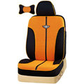 VV knitted mesh Stripe Custom Auto Car Seat Cover Set - Orange Black