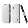 IMAK Slim leather Case holder Holster Cover for LG E960 Nexus 4 - White