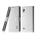 IMAK Slim leather Case holder Holster Cover for LG P765 Optimus L9 - White