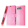 IMAK Slim leather Case holder Holster Cover for Nokia Lumia 820 - Pink