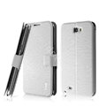 IMAK Slim leather Case holder Holster Cover for Samsung N7100 GALAXY Note2 - White