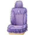 VV 3D satins flower lace Custom Auto Car Seat Cover Set - Purple