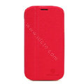 Nillkin Fresh leather Case Bracket Holster Cover Skin for Samsung i879 - Red