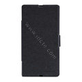 Nillkin Fresh leather Case Bracket Holster Cover Skin for Sony Ericsson L36i L36h Xperia Z - Black